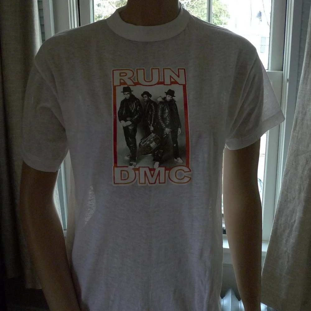 1980s RUN DMC Single Stitch Shirt (C) Licensed by Roach, 1983 * Women's Med (38)